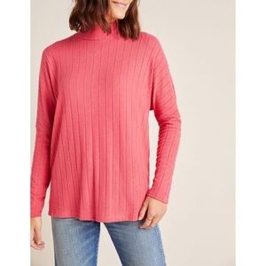 Anthro Eri + Ali Long Sleeve Ribbed Tunic Pullover NWT L